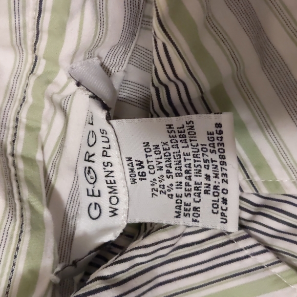 George women's plus stretch button down shirt 16W - Picture 12 of 13